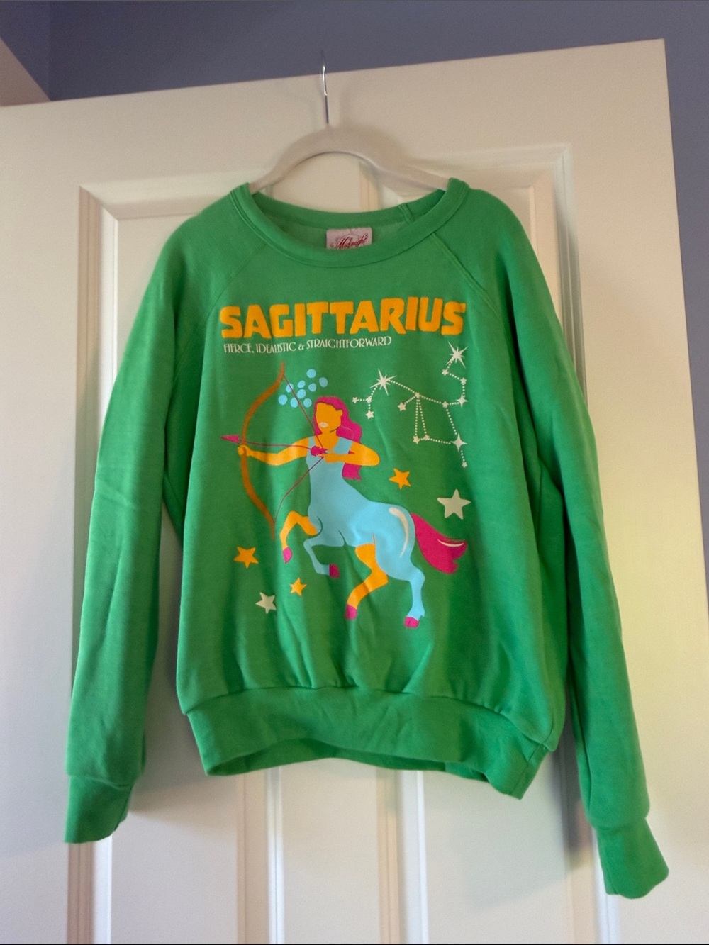 Sagittarius Graphic Kids Green Sweatshirt